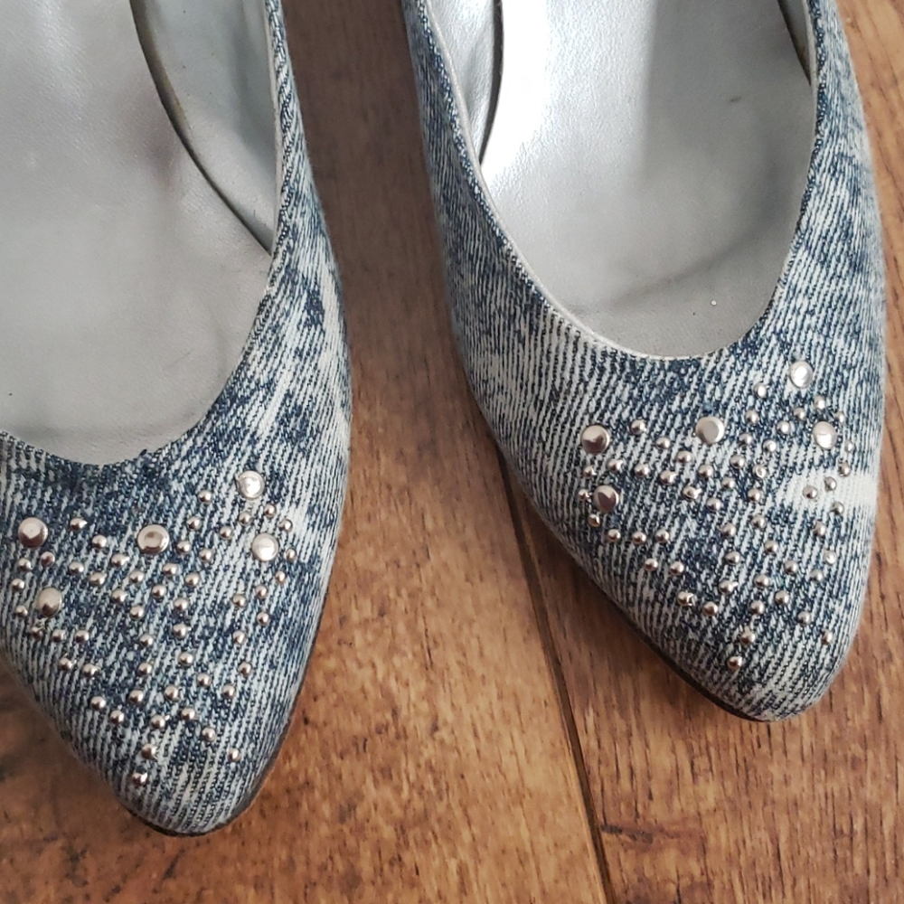 Espanola Jeans Closed Toe Pumps Size 8 1/2 - Picture 7 of 8